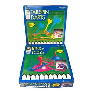 (2) NOB Vintage Pressman Tailspin Darts / Ring Toss Back Yard Games Outdoor 1993